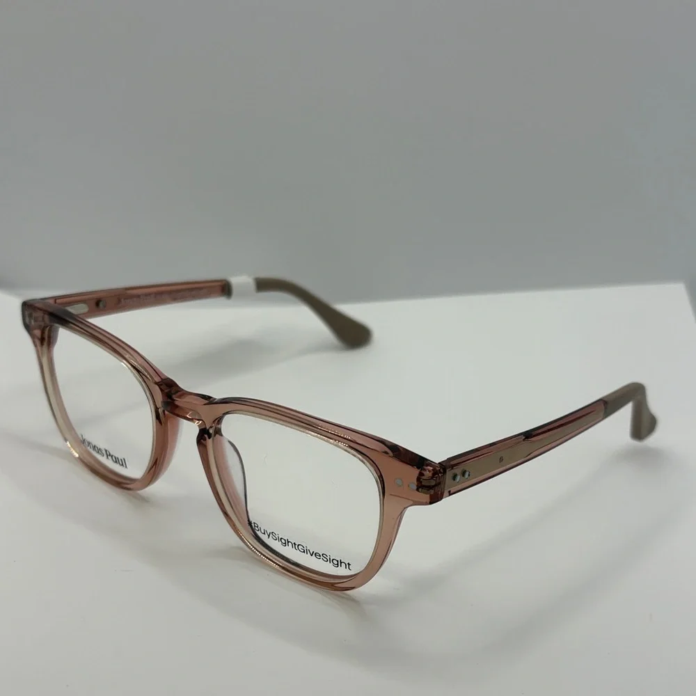 Jonas Paul Youth Harvey Harper Square Eyeglass frames Pink Crystal NWT glasses